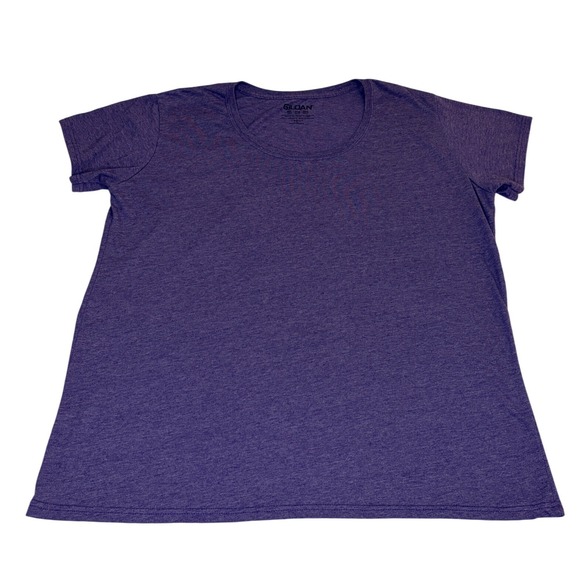 Gildan Tops - Gildan Womens 2XL Heather Purple Scoop Neck Short Sleeve T-Shirt